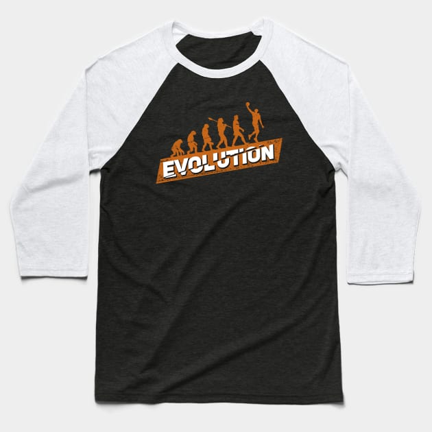 Basketball Player Evolution Gift Baseball T-Shirt by Dolde08